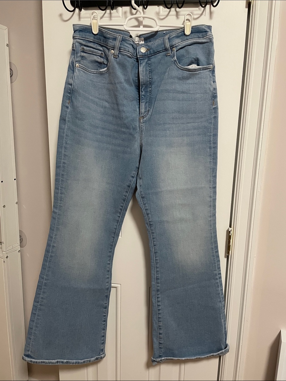 LOFT Light Blue High-Rise Flare Jeans